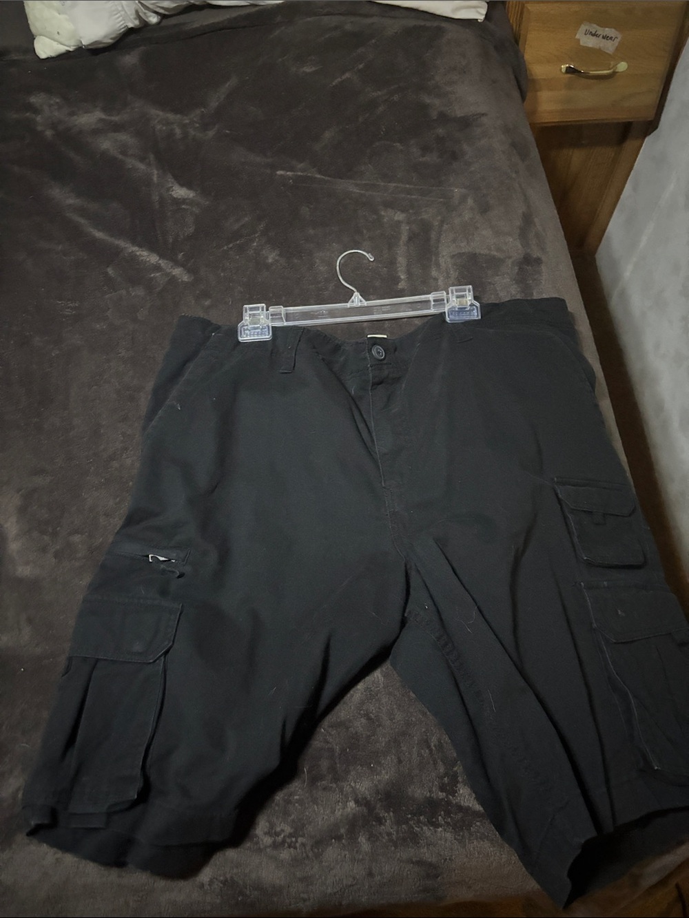 Faded Glory Black Men's Cargo Shorts - Multi-Pocket Utility